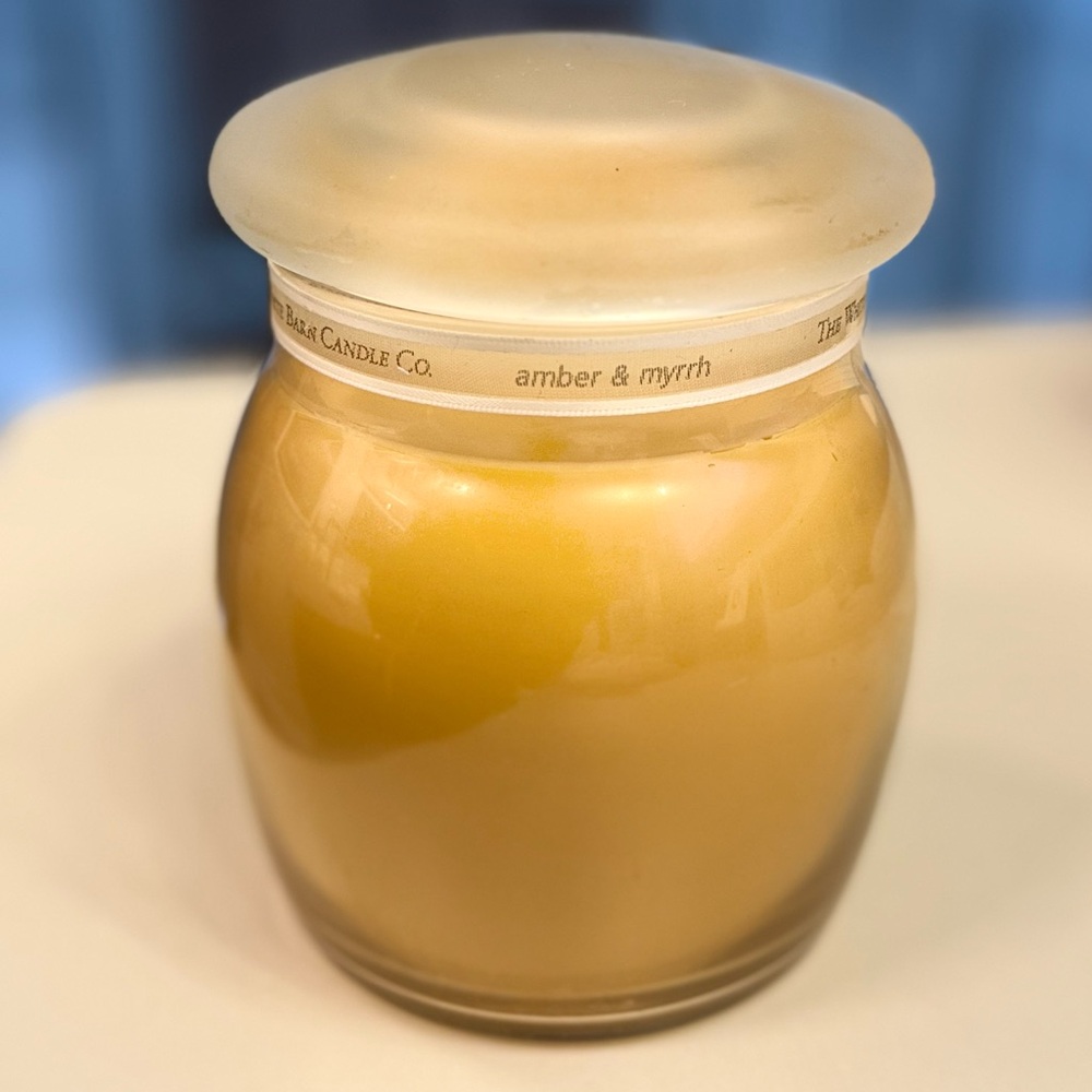 White Barn Amber & Myrrh Jar Candle 15oz | Vintage | Retired Scent